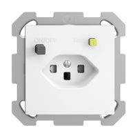 UP-Steckdose EDIZIOdue T23 FI 30mA FM, shutter, weiss