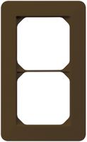 Cadre de recouvrement ENC kallysto.trend 2×1 brun 94×154mm