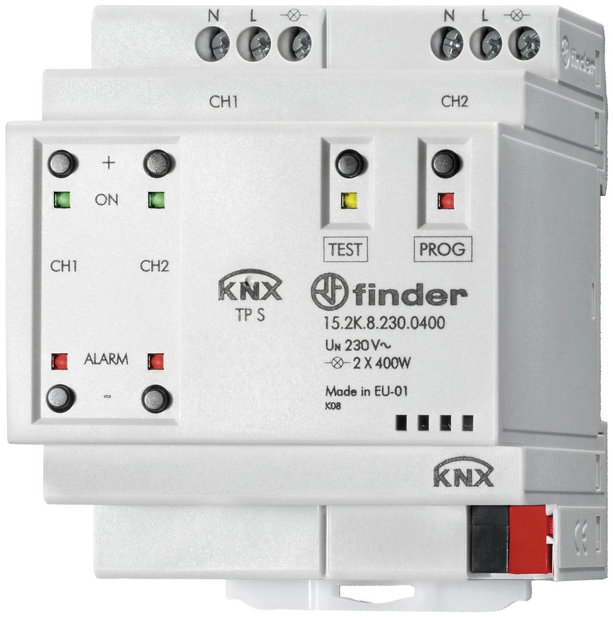 REG-KNX-Dimmaktor Finder, 2-Kanal, 400W/230V, RLC