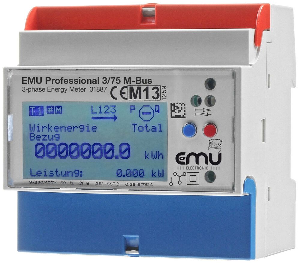 Compteur d'énergie AMD EMU 3L 230/400VAC 75A M-Bus