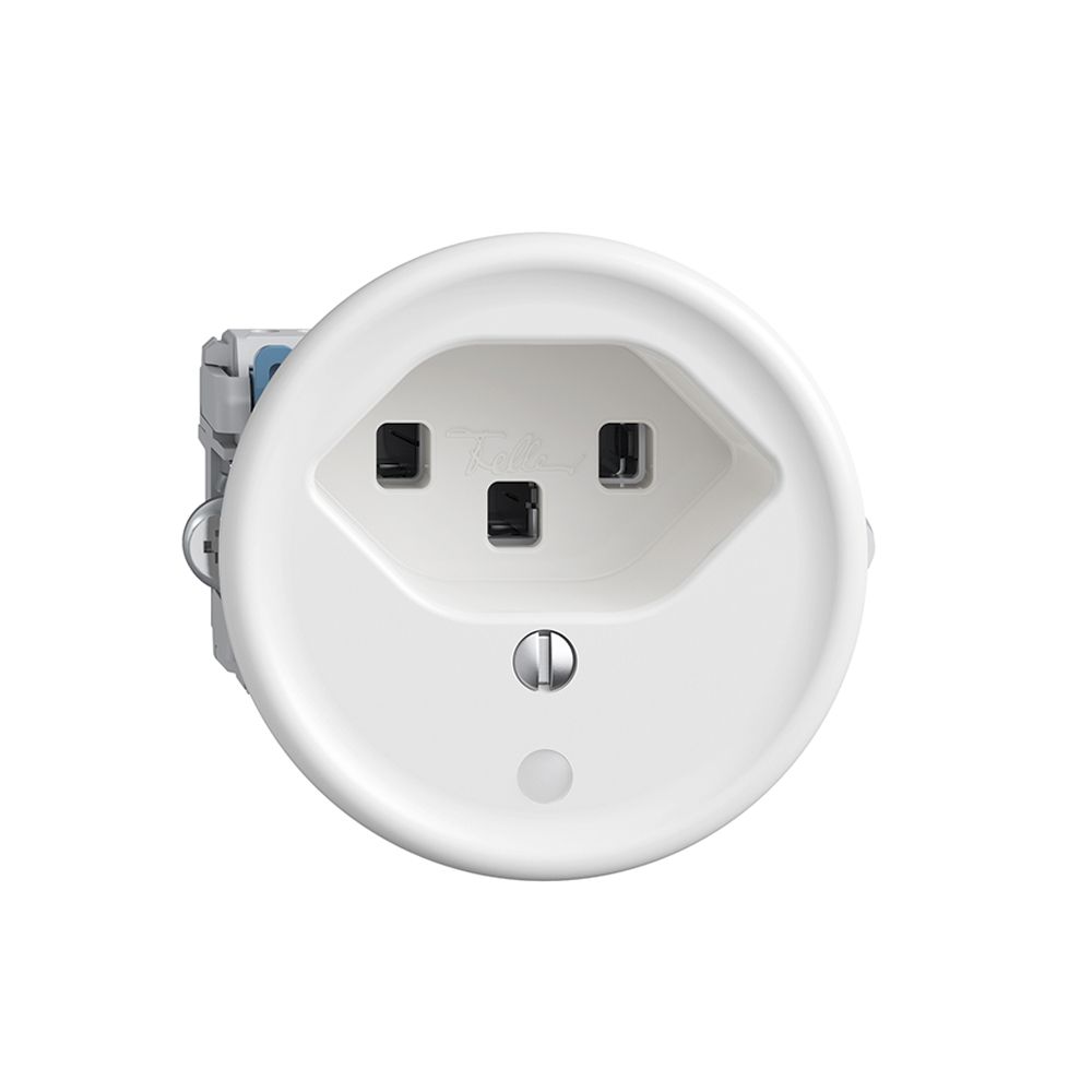 Steckdose Sdue Q, 1×T23, mit LED, weiss