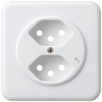 UP-Frontset basico 2×Typ 13/1 weiss 86×86mm