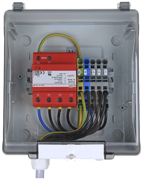 Boîte de jonction de boîtier DEHNcube DCU EMOB 1 32 type 1+2