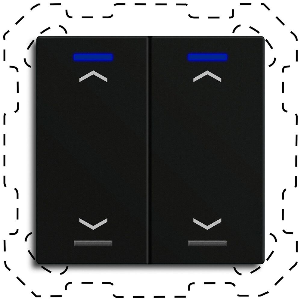 EB-Taster KNX RGBW MDT BE-TAL600216.A1 2T/4B schwarz matt "Jalousie"
