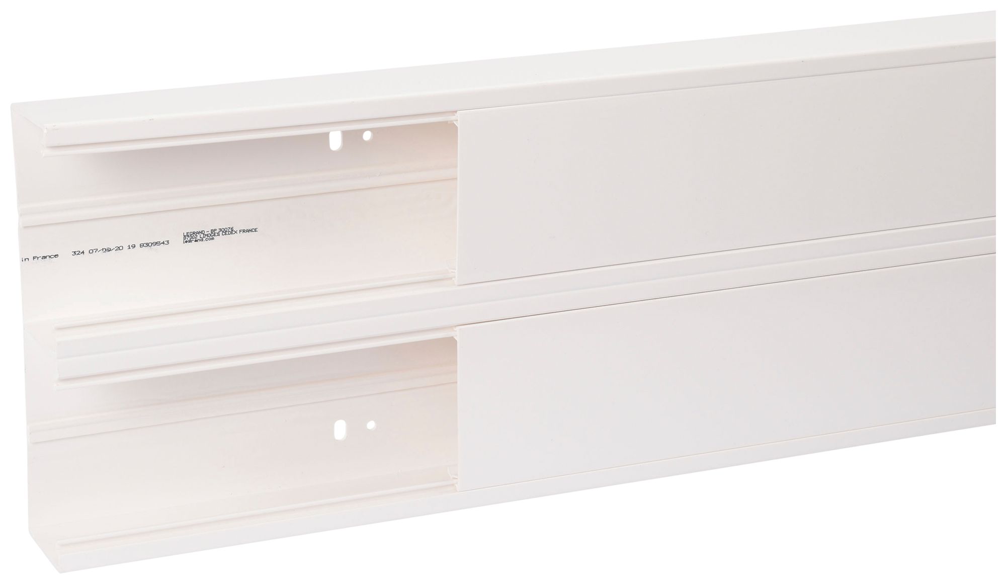 Brüstungskanal HF 190×50×2000×80×80mm Kunststoff weiss