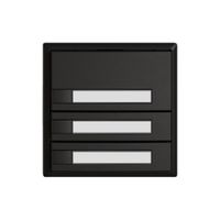 Poussoir KNX RGB EDIZIO.liv SNAPFIX® capteur temp.s.LED étiqu.3× comm.1T no