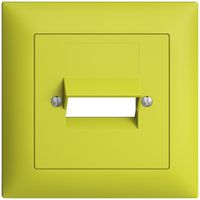 Frontset EDIZIOdue lemon 88×88mm 2×RJ45