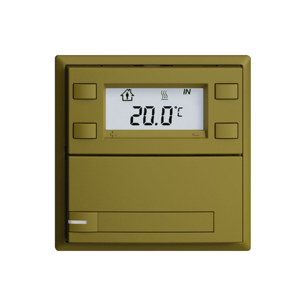 Poussoir RTH ENC KNX 1× EDIZIOdue F olive, avec pap.+LED RGB