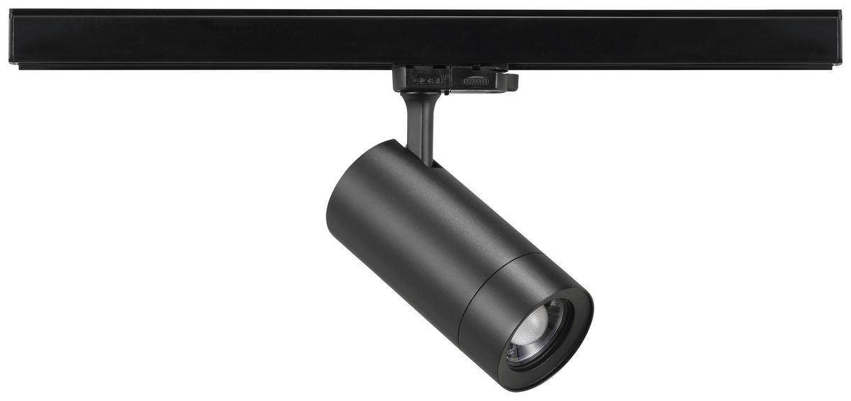 LED-Strahler Sylvania Lenzo Large 30W 1925lm 930 DIM 3PH 18°…50° Ø75 schwarz