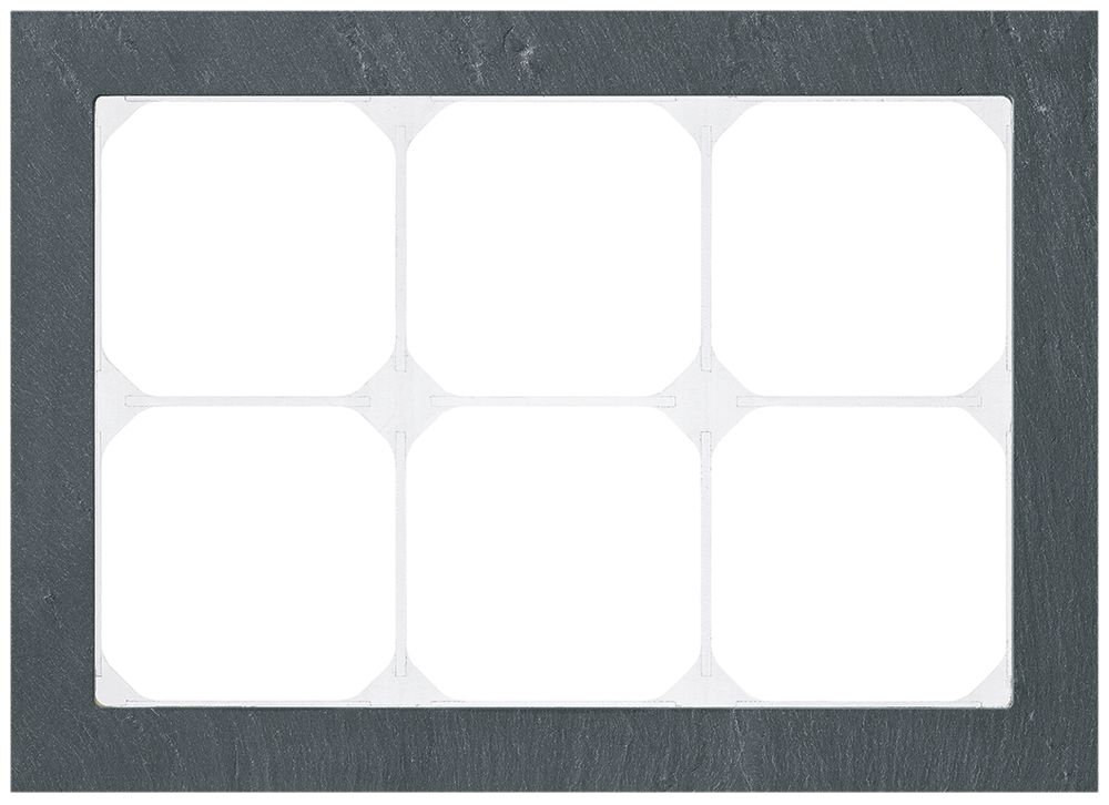 Abdeckrahmen KAL.art 2×3 154×214mm Schiefer schwarz