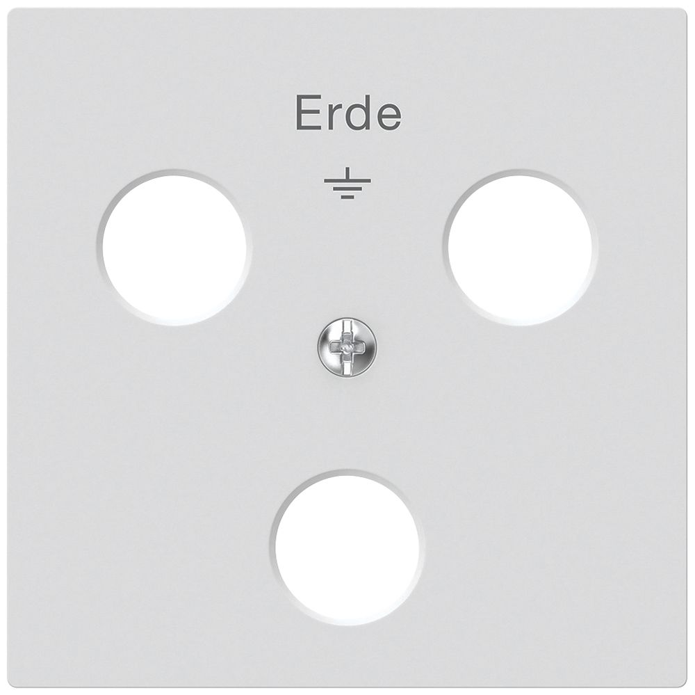 Frontplatte Hager kallysto zu Woertz-Erdsteckdose mit 3 Verbinder weiss