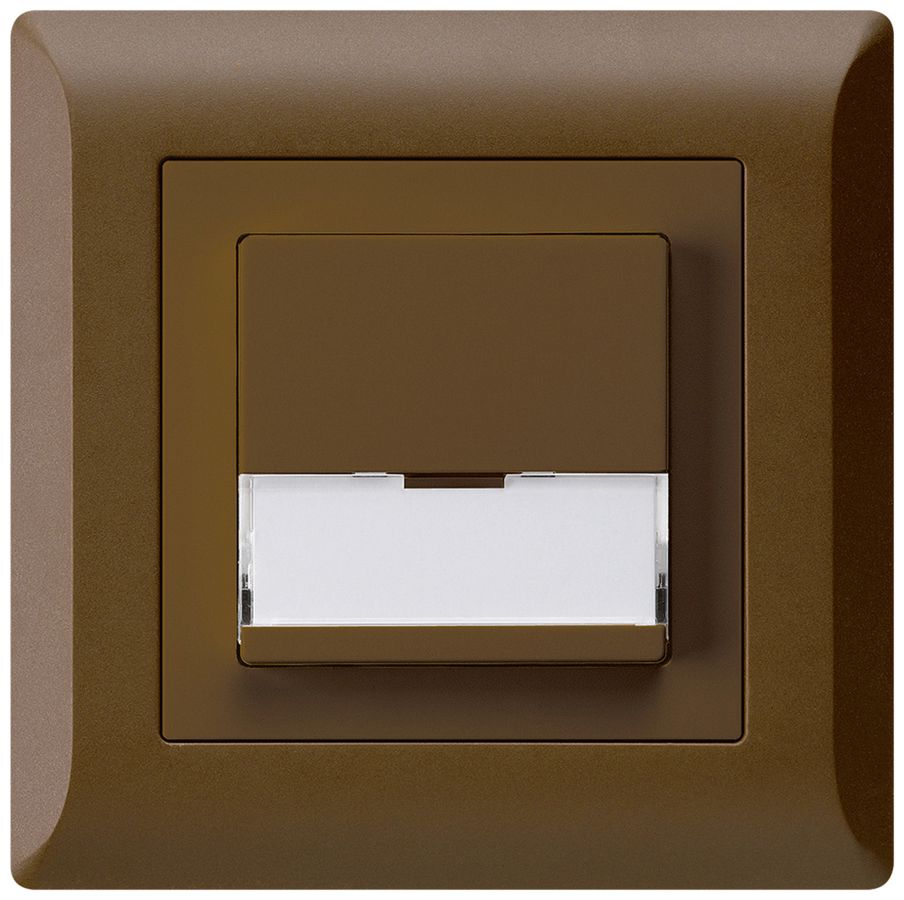 UP-SonnerieTaster kallysto.line braun A/1L mit Namensschild 37×15mm