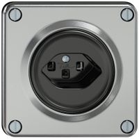 Steckdose ELEMENT SNAPFIX® 1×Typ 23 16A 250V IP20 alu