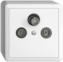 AP-Stichdose SAT/TV DB52 EDIZIOdue weiss mit IEC/F-Anschluss