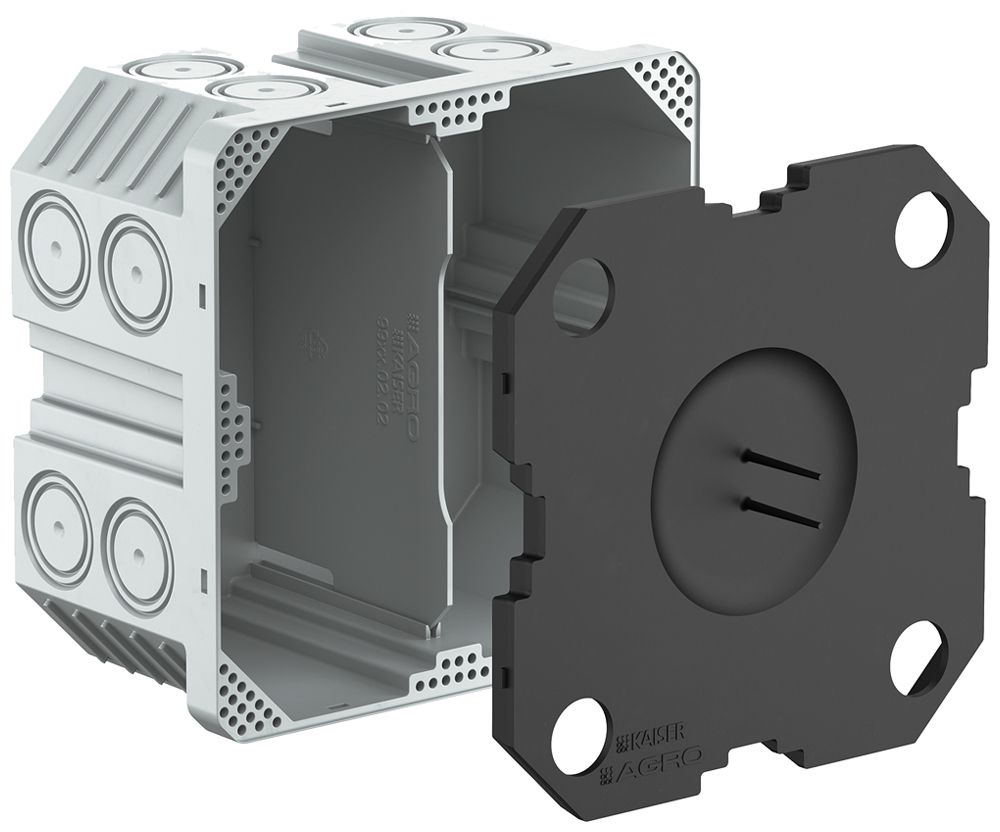 UP-Einlasskasten AGRO 2×2 M20…25 grau