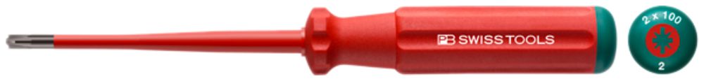 Tournevis cruciforme PB PZ grd.2×100mm VDE 1000VAC/1500VDC