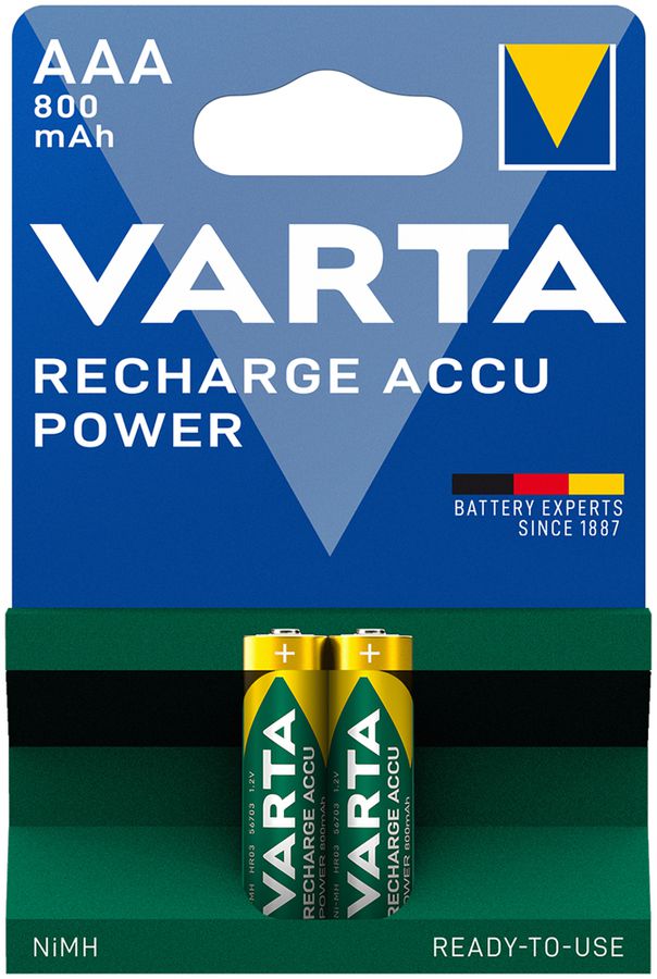 Accu VARTA Ready To Use NiMH HR03/AAA, 0.8Ah blister a 2 pezzi