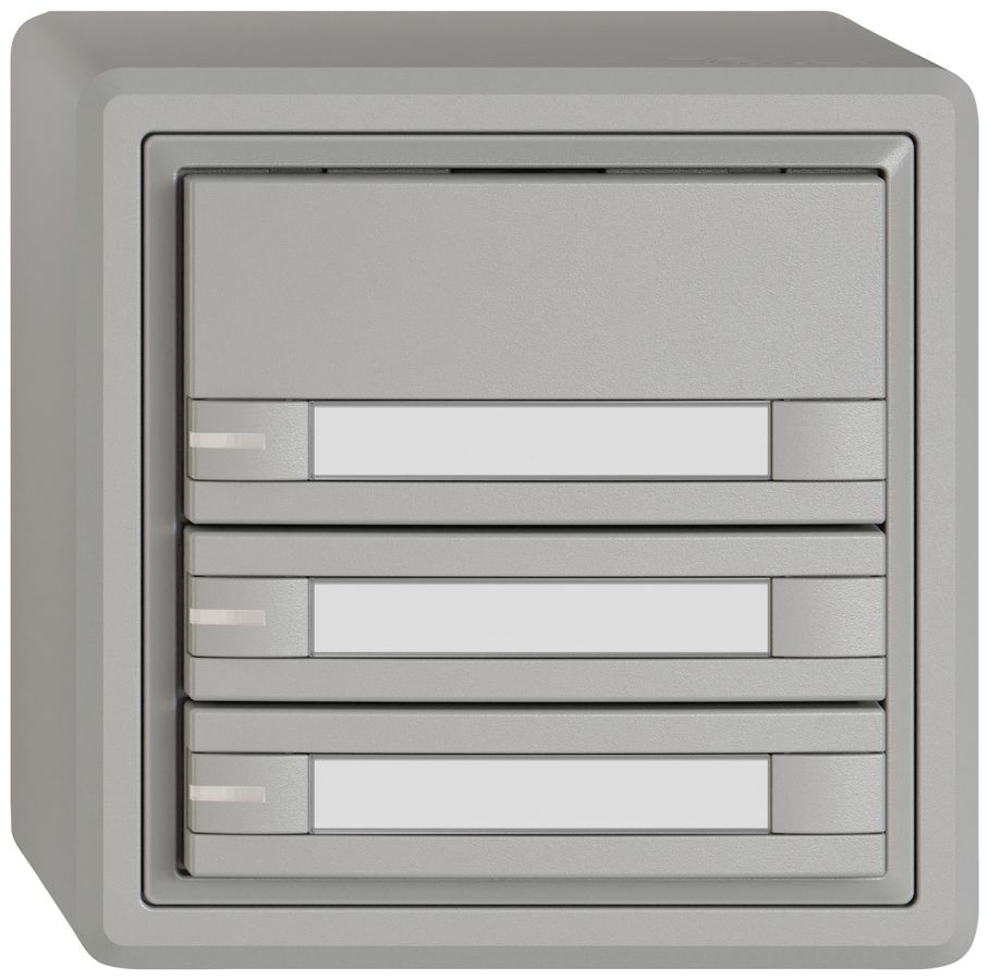 AP-Universaltaster EDIZIO.liv UNI SNAPFIX® m.LED RGB 6× 1-Tbed.Pap.hgu