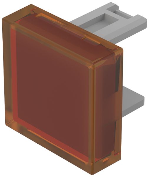 Capot à poussoir EAO31 15×15mm translucide, orange