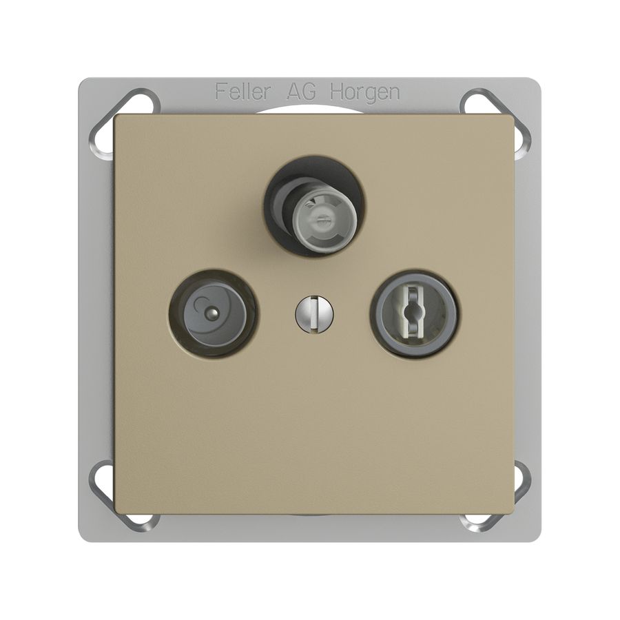 EB-Stichdose SAT/TV/R DB53 EDIZIOdue sand mit SAT-F-Anschluss