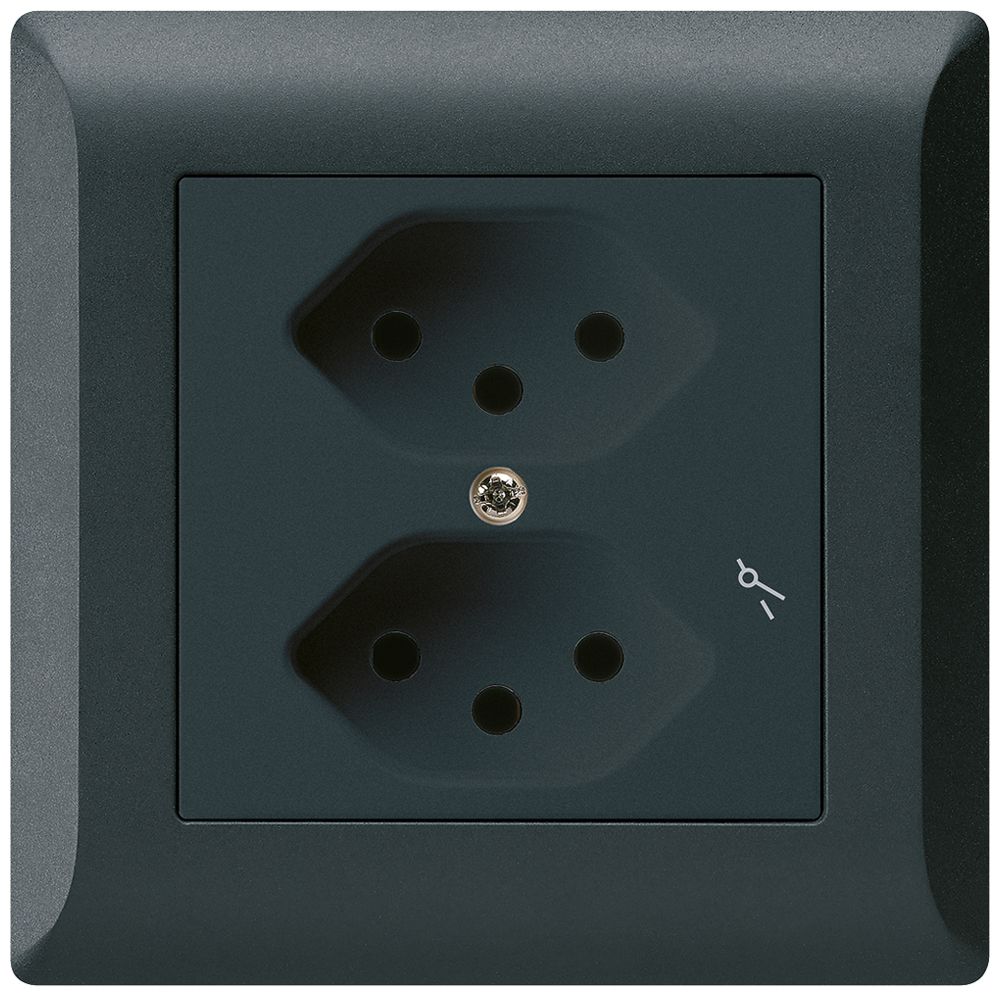 UP-Steckdose kallysto.line 2×T13/1 schwarz
