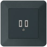 Prise de charge USB ENC Hager kallysto.trend C-C 20W 5V 94×94mm noir
