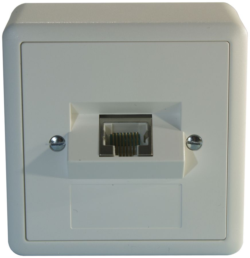 Presa AP 1×RJ45/s 8P ITplus EDIZIOdue bianco
