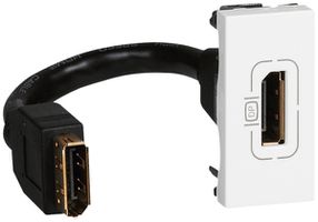EB-Displayport Legrand Mosaic, mit Anschlusskabel, 1 Modul, weiss