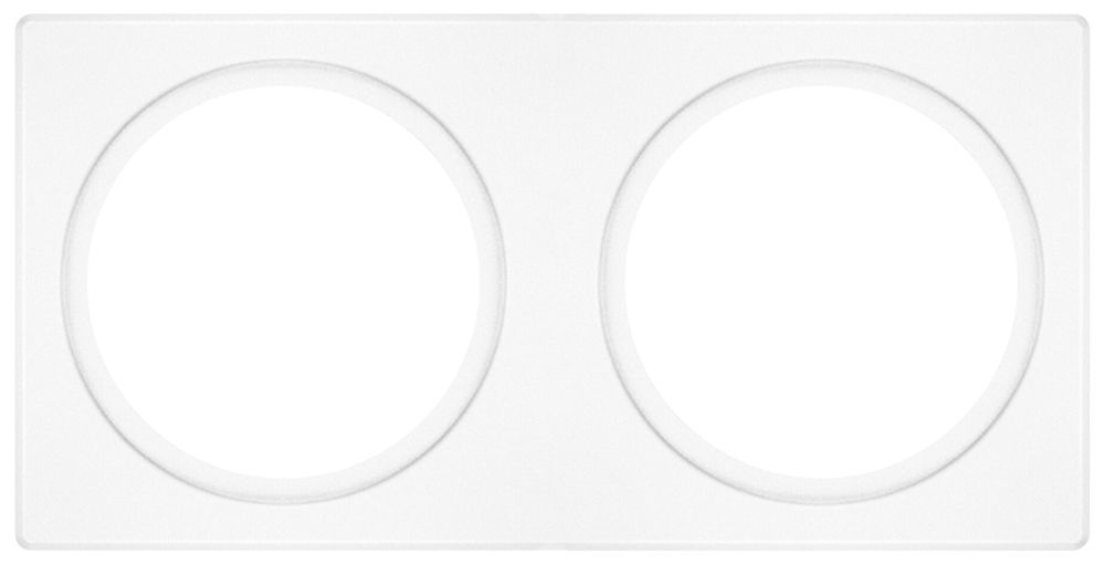 Plaque de recouvrement LEDVANCE FRAME acier 200×100mm 2×Ø68mm blanc