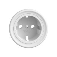 Frontset Feller STANDARDdue für Schuko-Steckdose Ø60mm weiss