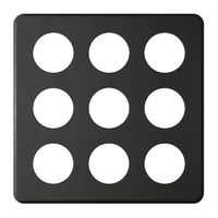 Placca di copertura 3×3 9×43mm nero