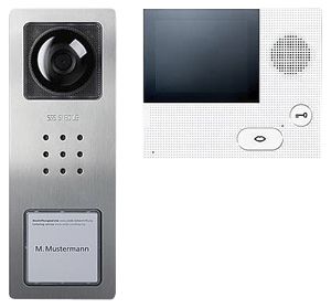 AP-Audio-Set Siedle, Bus-System Basic, 1 Ruftaste, weiss