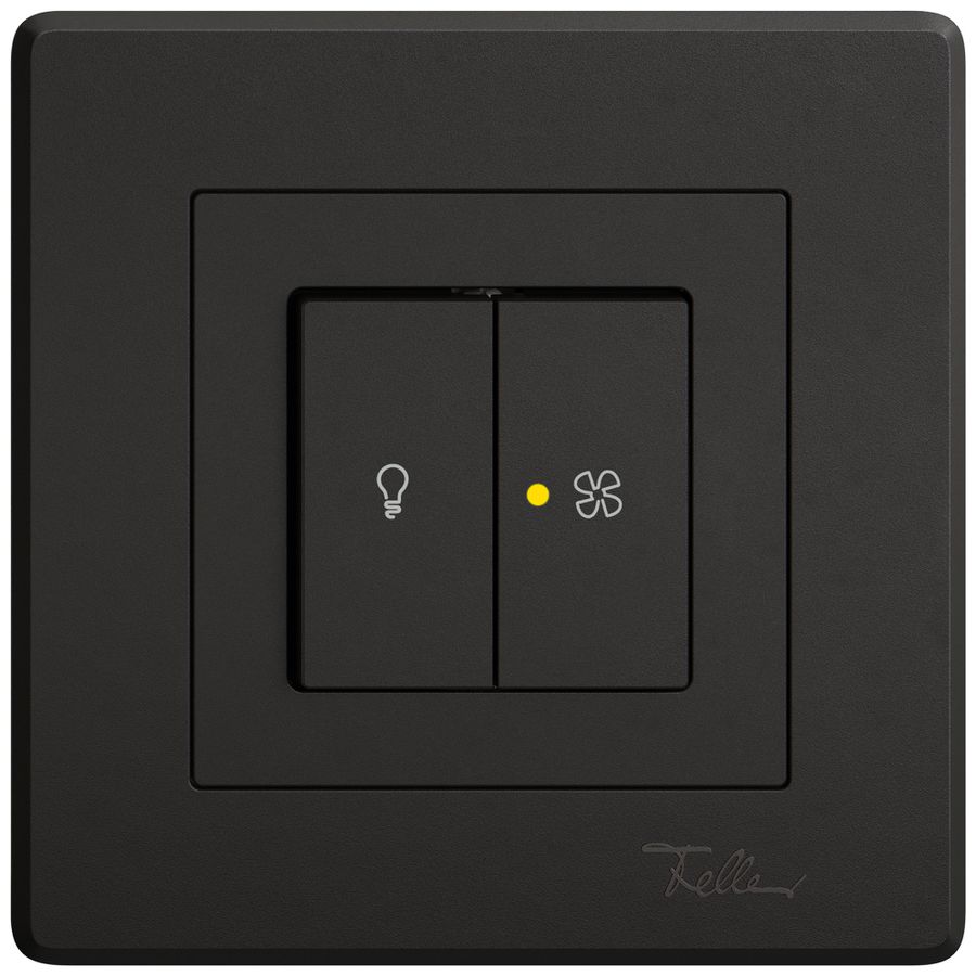 Interruttore a pulsante lum.INC EDIZIO.liv SNAPFIX® luce&venti 3/3/1L KS gi ne