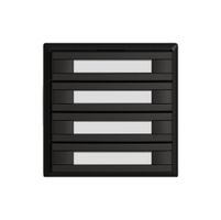 Poussoir KNX RGB EDIZIO.liv SNAPFIX® capteur temp.s.LED étiqu.8× comm.1T no