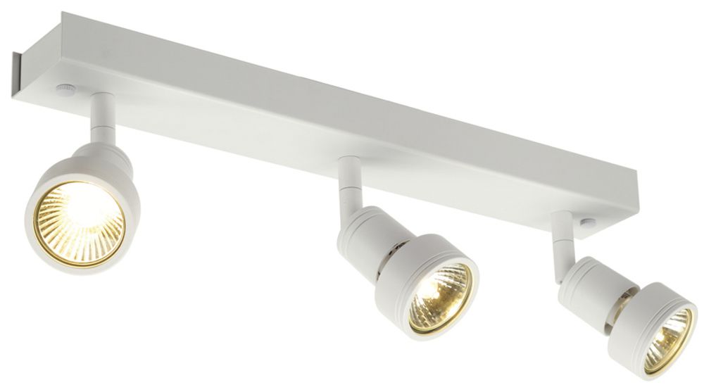 Deckenleuchte SLV PURI, 3×GU10 50W mit Decoring IP20 weiss