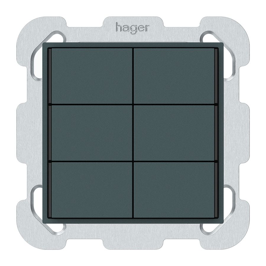 Poussoir KNX ENC KAL 6×touches 6×points actionnables LED anthracite