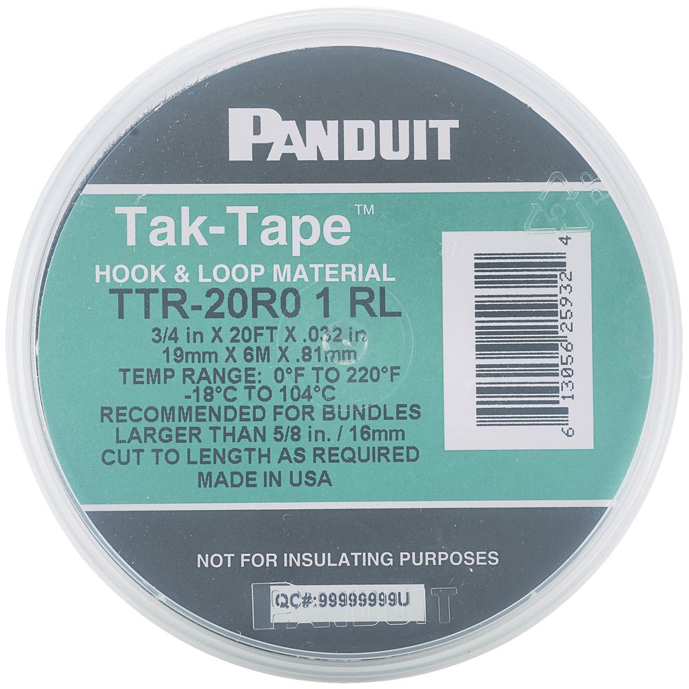 Nastro a strappo Panduit TTR-20R0 19mm×6.1m nero