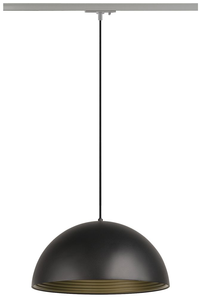 Lampada sospesa SLV FORCHINI M 40 AD1PH arg E27 1×40W REG Ø400mm nero/oro
