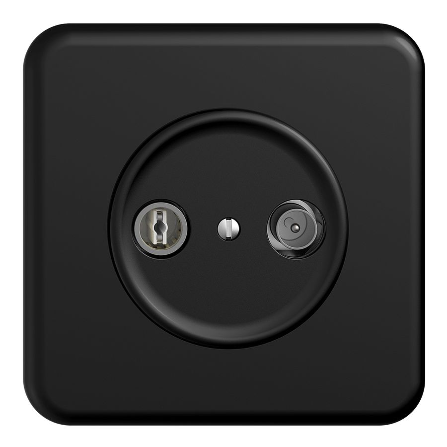 UP-TV-R-Dose STANDARDdue 19dB schwarz Breitbanddose 5…2000MHz, QMI