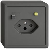 AP-Steckdose FI EDIZIO.liv 1×T13 mit Shutter dgu