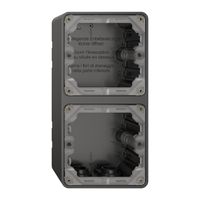 NAP-Gehäuseunterteil NEVO, 2×1, mit Dichtung, H=54mm, 3×M20, 187×87mm, schwarz