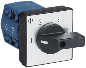 EB-Drehschalter K&N, 20A/690V -/1L, Griff sz, Ø6mm, "1-2-3"