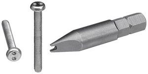 Schraube vandalensicher Hager robusto IP55 26mm Edelstahl 100 Stk mit Werkzeug