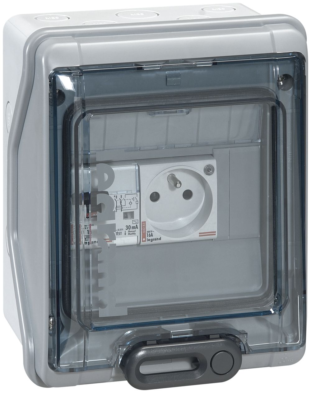 Distributore AP IP 65 PLEXO3 1 fila×8UM, gr/tr