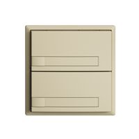Poussoir ENC KNX 2× EDIZIOdue vanille RGB sans LED avec insert papier