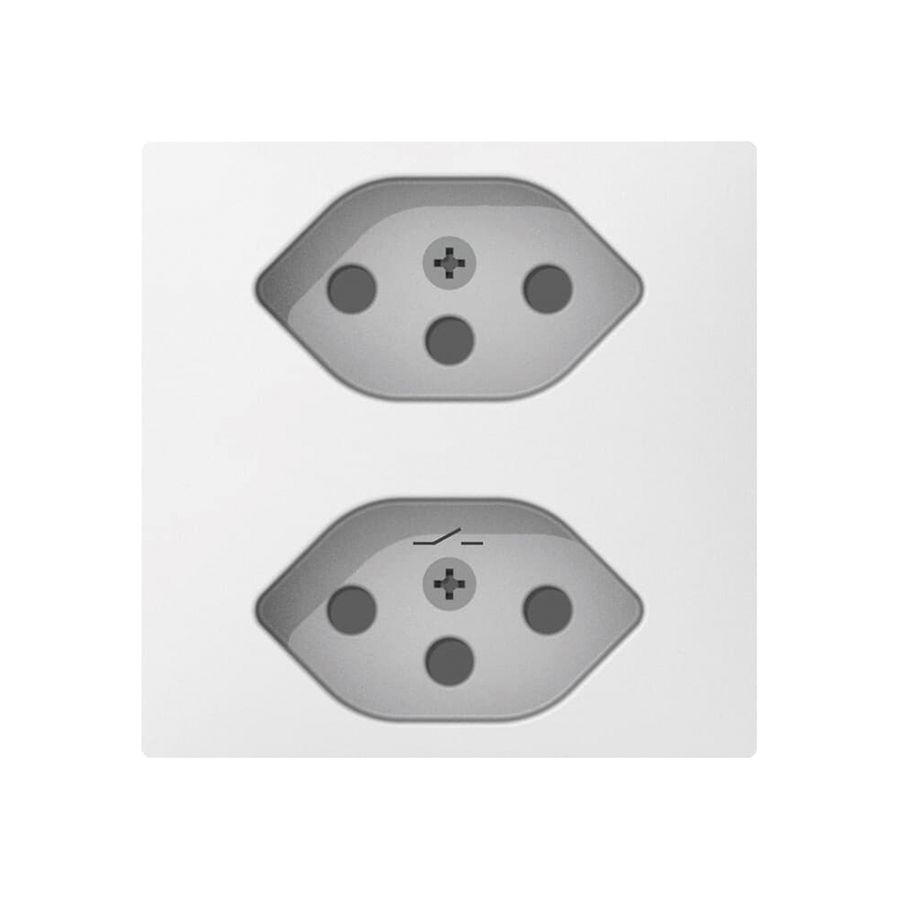 Steckdose Sidus E 2×T13S weiss