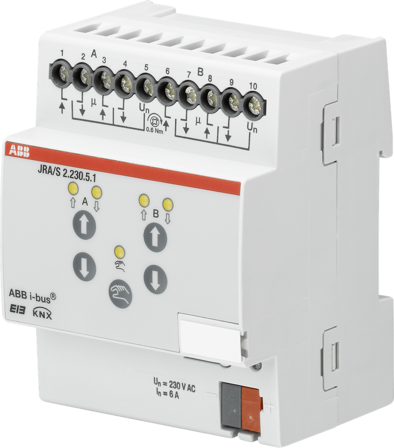 Actionneur de jalousie KNX AMD 2-fois 6A 230VAC, manuel
