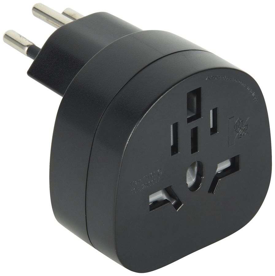 Reiseadapter Stecker T12/ IT BRA UK USA Japan AUS China schwarz