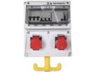 Stromverteiler Amaxx 40A 30mA 2×CEE16 2×T23 2×T25 IP44 gu