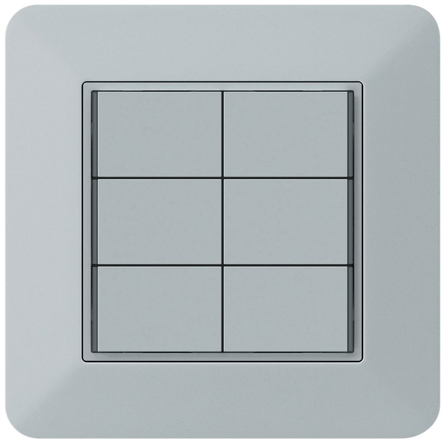 Poussoir KNX ENC KTR 6×touches 6×points actionnables LED gris